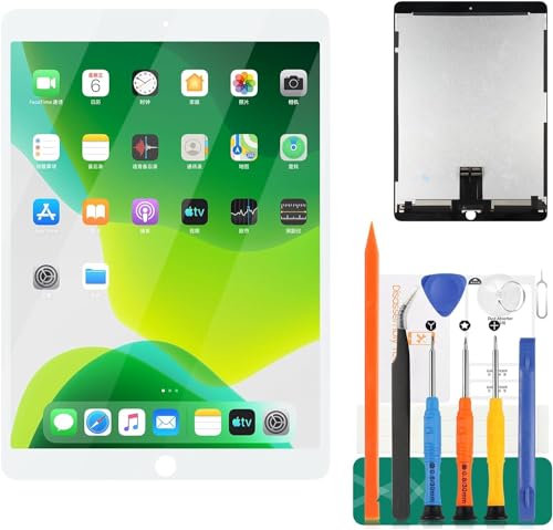 per iPad Air 3 2019 Schermo LCD per iPad Air 3 Schermo di Ricambio Aria 3 ° Gen Display LCD A2152 Touch Digitizer Assembly A2123, A2154, A2152 Kit di Riparazione (Bianco, No HomeButton)