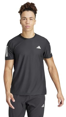 adidas Men's Own The Run T-Shirt, Black, Medium