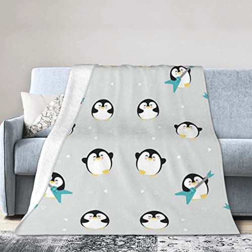 Super weiche Flanelldecke, Pinguin-Decke, Klimaanlage, für Bettwäsche, Sofa und Reisen