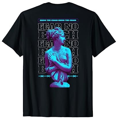 Backprint: Techno Vaporwave EDM Festival Bring the chaos T-Shirt