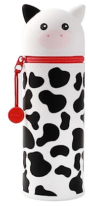 I-TOTAL® - Trousse en Silicone Souple pour l'École, Extensible avec Forme Profilée (Cow)