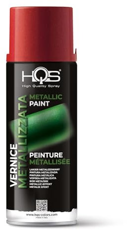HQS - Bote de pintura en aerosol, 400 ml, metalizado, color rojo