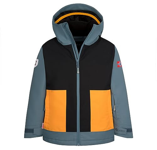 Trollkids Kids Rauland Jacket 98, Black/Steel Blue