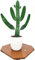 POWERS TO FLOWERS - FICO D'INDIA, OPUNTIA CONSOLEA, VASO 18CM DIAMETRO, IN VASO CERAMICA BIANCO, pianta vera