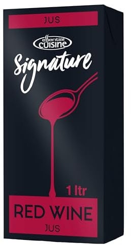 Essential Cuisine Signature Red Wine Jus - Rich and Velvety Red Wine Gravy, Perfect for Gourmet Dishes - Gluten-Free - 1 Litre