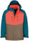 Trollkids Kinder Bryggen wasserdichte winddichte 3in1 Jacke, Mokkabraun/Orange/Atlantisblau, Größe 110