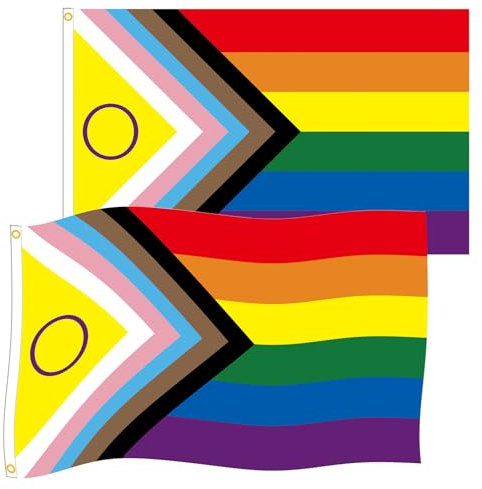Bandera Gay Hillylolly Bandera Lgbt, 3x5 Ft Gay Pride Flag Colores Brillantes, Bandera del Arco Iris con 2 Ojales, Bandera Arcoiris Grande para Desfile Orgullo, Balcón, Habitación, (Orgullo)