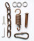 Patio Swing Egg Chair Hanging Kit Including Springs Pin Plug and Snap Hook, Hammock Chair Hanging Hardware - 250kg Weight Capacity, Assembly Accessories for Single Double Egg Chair With Stand (Brown)
