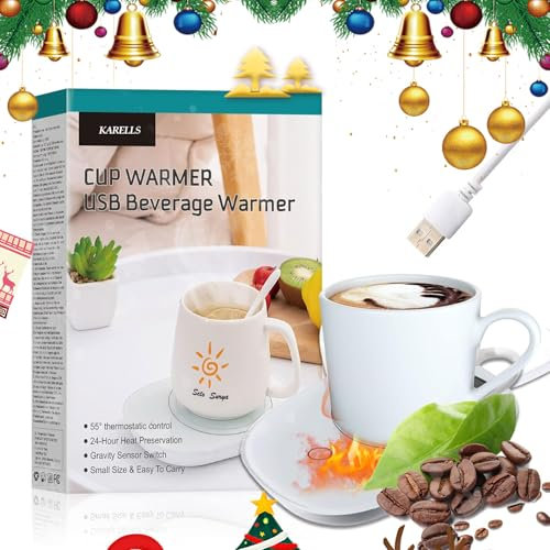 Chauffe-Tasses USB,Chauffe Tasse de Café,New Chauffe-Tasse Électrique Réchauffeur de Café,idéal pour Saison hivernale,Arrêt Automatique,Utilisé pour Thé,café,Lait