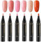 6 Stück Nagellackstift Set, 3 in 1 Nagellack Stift On-e Step UV Nagellack UV Gel Nagelgel Nail Polish LED Gel Nagellack Pen Soak off Gel Ideal für zu Hause und Professionelle Maniküre