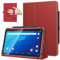 TiMOVO Étui Universel pour Tablette Androiod de 10,1 Pouces avec Boucle pour Stylet, Coque Léger et Pliable avec Main pour Toutes Les Tablettes à Écran Tactile de 9 à 11 Pouces, Rouge Foncé