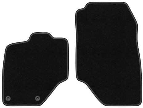 Velours-Fußmatten vorne passend für Peugeot 3008 III 2024-, Schwarz, BASIC | passend für Phev; dünner Velours-Teppich (Polypropylen), ca. 4 mm; rutschfest, vormontierte Befestigungen (Typ CP)