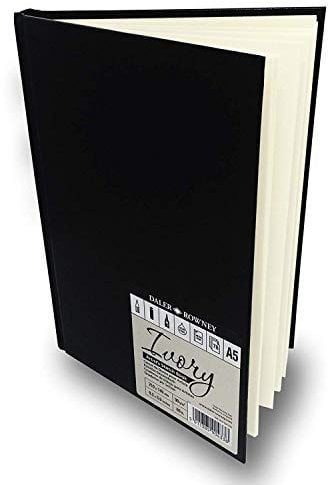 Daler Rowney - Ivory Artist's Hardback Sketch Book - 90gsm - 78 Removable Pages - A5 Portrait