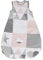 roba Schlafsack 90 cm Happy Patch - Babyschlafsack ganzjährig für Sommer & Winter - aus atmungsaktiver Baumwolle - Rosa / Grau