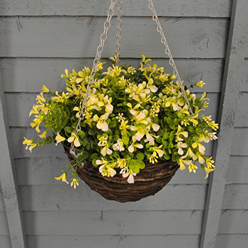Artificial Blond Lobelia hanging basket (25 centimeters) by Smart Garden