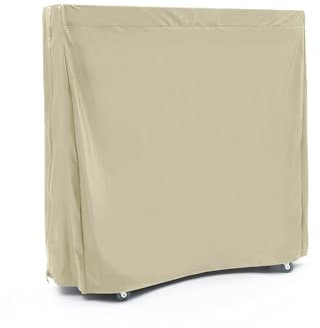 Covermates Housse de table droite de ping-pong – Housse de tennis pour intérieur/extérieur – Résistante à l'eau – Polyester 300D – 152,4 x 71,1 x 152,4 cm (l x P x H) – Kaki