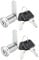 sourcing map Cam Lock 1-1/8 Cylinder Length Cabinet Locks with No.3 Cam, Fits on 7/8 Max Thick Panel, Keyed Different 2Pcs
