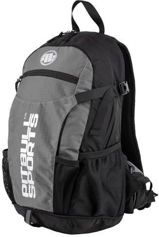Pit Bull West Coast Trekking Rucksack PB Sports Grau - Backpack für Wandern und Sport mit Regenponcho