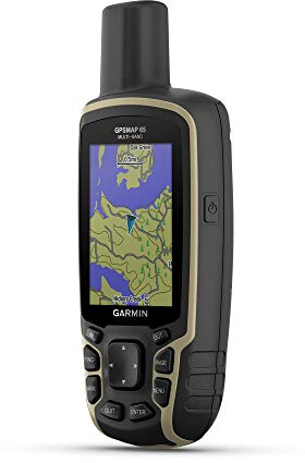 Garmin GPSMAP 65 - GPS à bouton portatif avec altimètre et boussole, support satellite étendu et technologie multi-bande - avec écran couleur de 2,6” - 010-02451-00