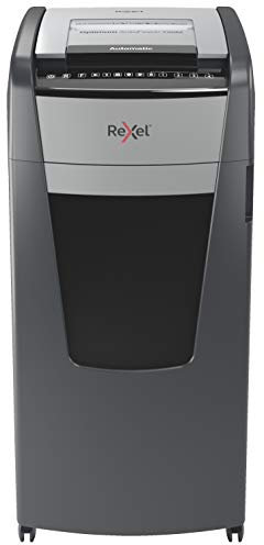 Rexel Optimum AutoFeed+ 750M Automatischer Aktenvernichter CH, 750 Blatt, Sicherheitsstufe P5, Mikroschnitt, für große Büros, 140 Liter Abfallbehälter, mit Schweizer Netzstecker, 2020750MCH