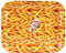 RAW Rolling Tray Pommes Frites & Ketchup Design – Metalltablett 34 x 28 cm, gelb, M