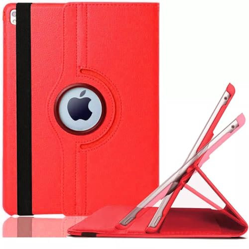 World Biz Étui rotatif pour iPad Pro 12,9 pouces (1ère/2ème génération, 2015-2017) en cuir PU résistant aux chocs style livre Flip Folio 360 ° Rotation Protection Cover avec mise en veille/réveil