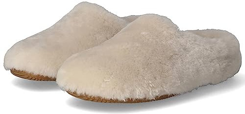 Living Kitzbühel Damen Lammfell Pantoffel Hausschuh, Unbleached, 40 EU