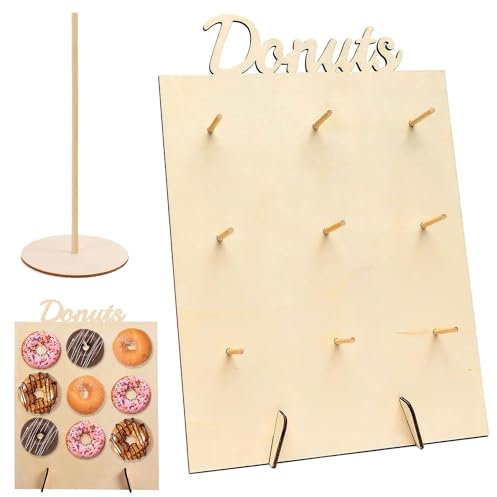 Donut Wand Hochzeit,Donuts Ständer Holz,Donuts Stander,Candy Bar Donut Wand,Donut Board,Donut Tafel,Donut Halter,Donut Dekoration für Hochzeiten Geburtstage, Babyparty, Jubiläen, Konditoreie