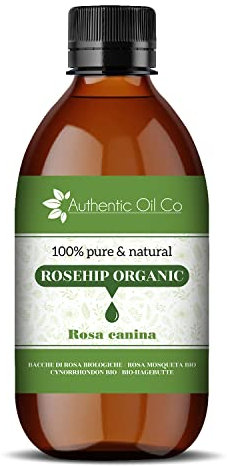 Olio di rosa canina biologico puro e naturale, spremuto a freddo, vegano e cruelty free, aromaterapia, cosmetici, anti invecchiamento, rughe e idratante. (1000 ml)
