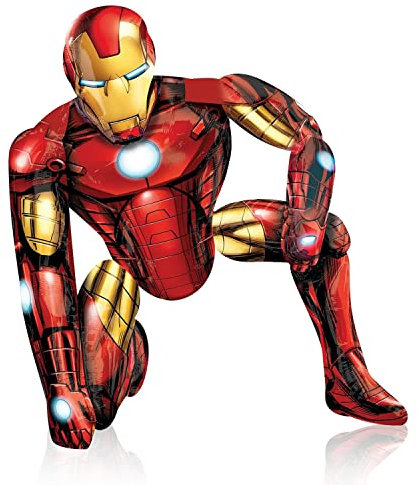 Superheld Iron-man Luftballons, Folienballon Deko Geburtstag Kinder, Superheld Heliumballon, Airwalker Folienballon, für Kindergeburtstag Party 55 x 63 cm
