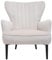 Mendler Lounge-Sessel HWC-K37, Cocktailsessel Polstersessel Sessel, Samt (280g/m²) - Creme-beige