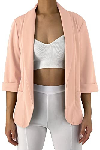 JOPHY & CO. Giacca Blazer Donna con Tasche (cod. 5572) (2XL, Rosa)