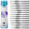 Nicpro 5 Pièces Détail Pinceau pour Artistes, Pinceau Miniatures pour Aquarelle, Huile, Acrylique, Artisanat, Modèles, Livré avec Support et Sac, pour Enfant, Débutants, Professionnels