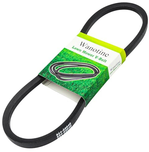 Wanotine Courroie d'entraînement 954-05040 remplace 754-05040, 954-0241, 954-0241A, 754-0241, 754-0241A, compatible avec les tondeuses à gazon MTD Troy-Bilt Craftsman Cub Cadet (1,6 cm x 35,5 cm) 1/10
