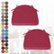 PHUSTJKL 2er Set Stuhlkissen Halbrund Stuhlauflage mit Bändern für Esszimmer, Waschbare rutschfest Sitzkissen mit Reißverschluss für Indoor Zuhause Büro Küche (43x42x40x5cm Rot)