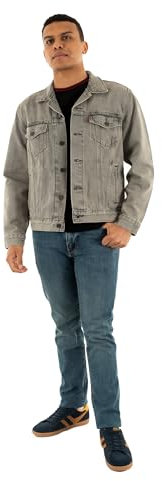 LEVIS Men's The Trucker Jacket Greys, Goosebumps, M