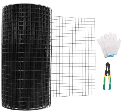24INx100FT Vinyl Coated Welded Fence Mesh 16 Gauge Wire Mesh for Poultry Garden Fencing Barrier