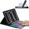 for iPad Pro 11-inch (M4) 2024 Case with Detachable Keyboard : DIY 3-Zone 7 Color Backlight Tablet Keyboard Cases with Touchpad - 11 iPad Pro 2024 (M4) UK Layout Keyboard Cover with Pen Holder