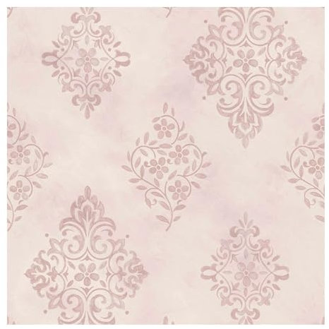 Graham & Brown Shabby Chic by Rachel Ashwell Diamond Motif Pink Damask Wallpaper | Paste The Wall | Pink Floral | Eco-Friendly