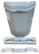 Liberty Leisure 6L Grey Plastic Compact Caravan Door Pillar Bin with Brackets - Ideal for Kitchen, Bathroom, or Recycling, Easy to Install and Clean