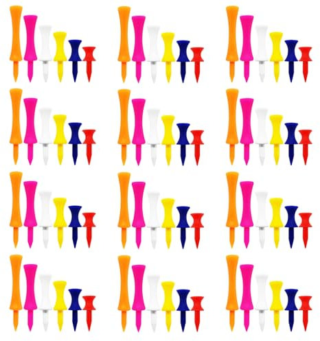 Molyorch 120 Pezzi Tee da Golf, Tee da Golf Rosa in plastica, Castle Tees Golf Riutilizzabile per L'allenamento del Golfista, Adatte a Tutti i Tipi di Appassionati di Golf