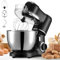 Warmiehomy Stand Mixer 1500W 8L Food Mixers for Baking, Electric Kitchen Mixers Dough Mixer Cake Mixer with Stainless Steel Bowl, Beater, Dough Hook, Whisk for Baking, Black