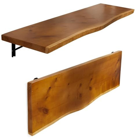 PQPQLI An der Wand montierter klapptisch klappbarer wandtisch, wandklapptisch nimmt keinen Platz EIN, wandtisch aus massivem Holz, klapptisch Wand für Home Office Garage Garten waschküche(80 * 45cm)