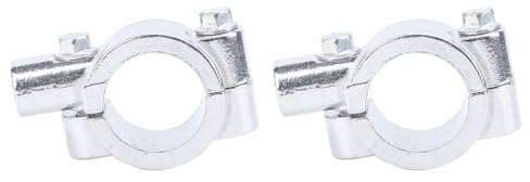 2 Abrazaderas de Montaje de Espejo para Manillar de Motocicleta de 25 Mm, Aluminio de Alta Resistencia, Universales para Motos, ATV, Scooters, Proyectos de Bicicletas, Tamaño de