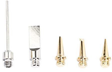 BORDSTRACT 5pcs HS-1115K Butane Torch Soldering Iron Tips, Gas Welding Soldering Iron Replacement Tips, Accessories Butane Soldering Iron Tips