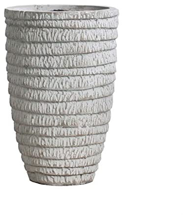 Vasi da Esterno Vaso di Fiori Giardino Creativo Vasi for Piante Ondulate Fioriera Rotonda In Cemento, Grandi Vasi for Fioriere Contenitori Con Fori Di Drenaggio for Patio, Balcone, Cortile, Soggiorno