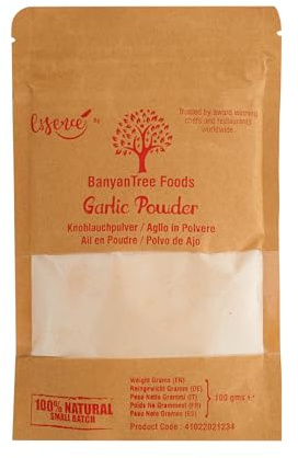 BanyanTree Foods Garlic Powder | 100% natural from Gently Dried Garlic| All Natural | Vegan