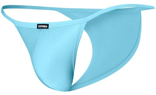 Cut4Men Unterwäsche Spandex Tanga Kini Slip 1er Pack, türkis, L
