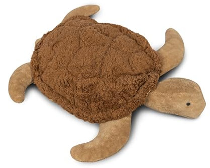 Kleine SENGER NATURWELT Kuscheltier-Schildkröte, Braun I Kuscheliger Begleiter, geeignet ab 3 Monaten I GOTS-zertifiziertes Plüschtier mit herausnehmbarem Wärmekissen