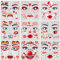 DPKOW 9pcs Köln Gesichtstattoos Karneval Köln Accessoires, Rot Weiss Köln Temporäre Tattoos Schminke Karneval Fasching Accessoires Kölle Alaaf Tattoos Gesicht Fasching Cosplay Motto Party Accessoires